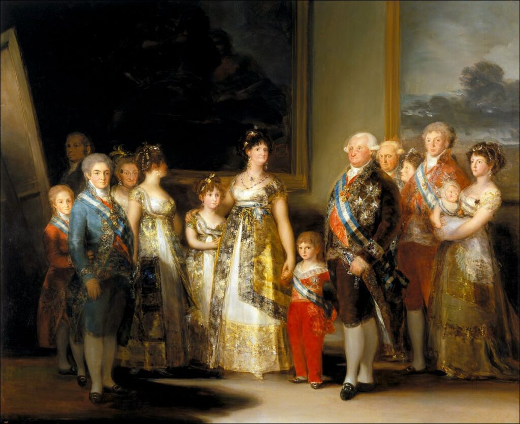 Portrait painting La_familia_de_Carlos_IV_Francisco_de_Goya