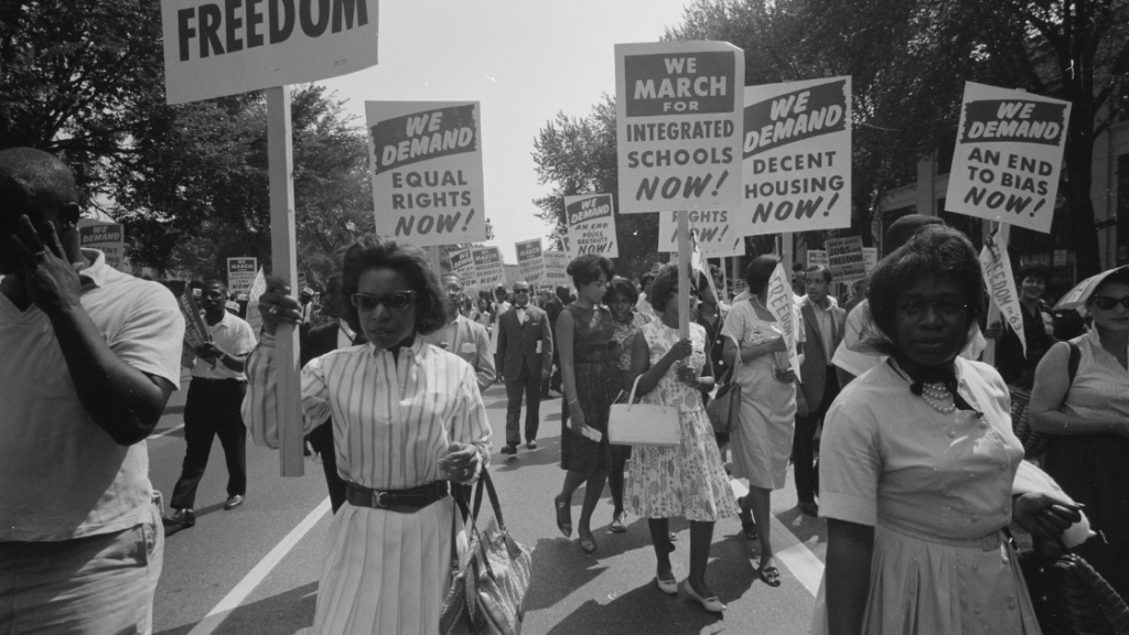 Civil rights protest in America.