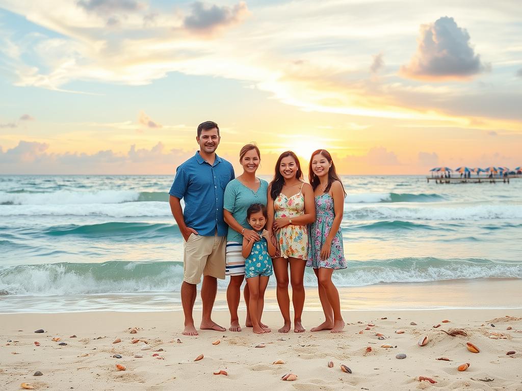 beach family portrait locations