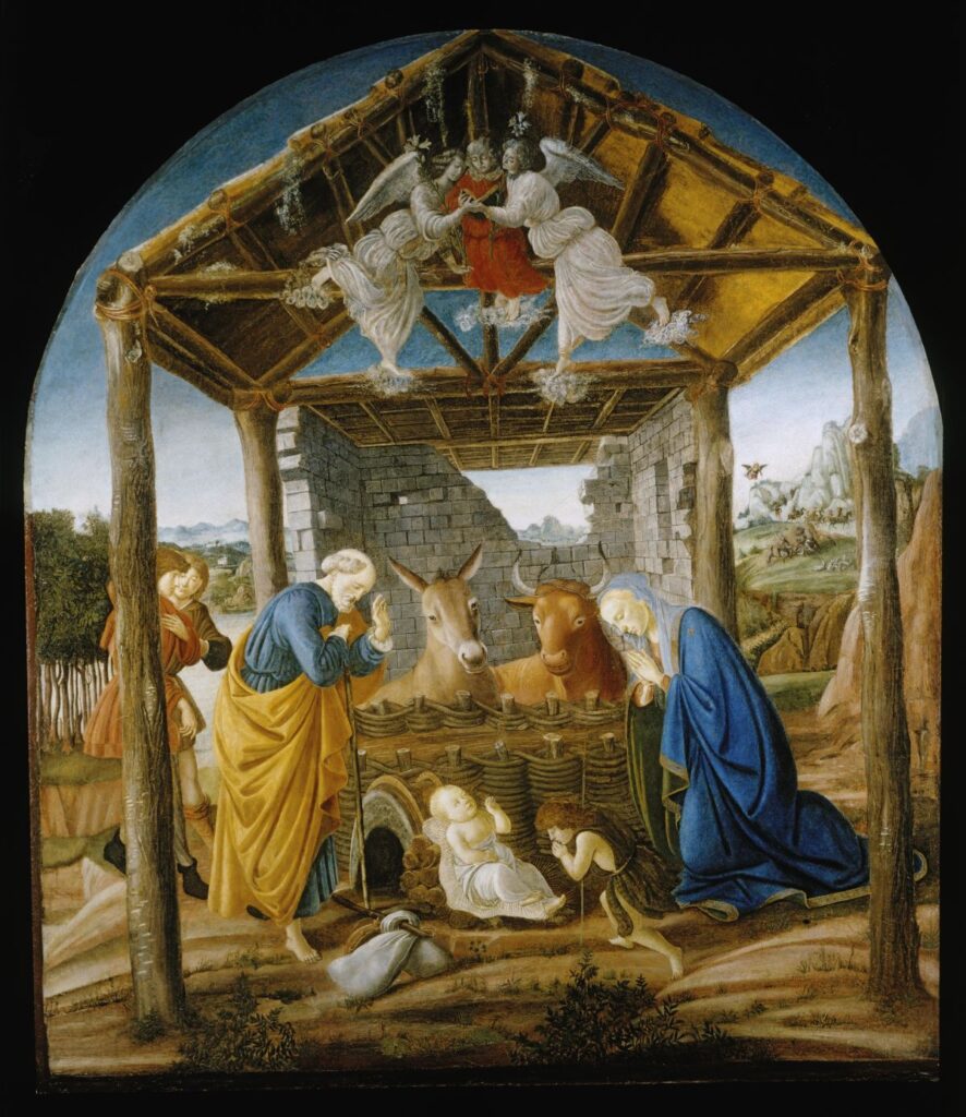 Nativity painting by Sandro Botticelli