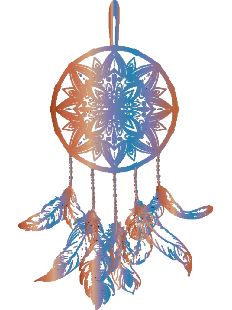 drawing of a Native American dreamcatcher