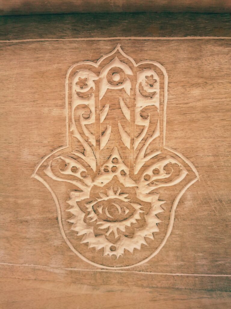 Hamsa Hand carved in wood