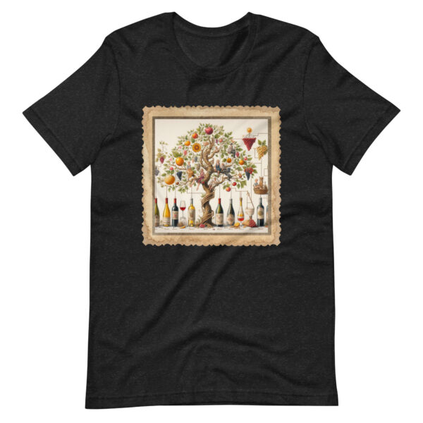 Wine Lovers Family Tree Unisex T-Shirt - Image 2