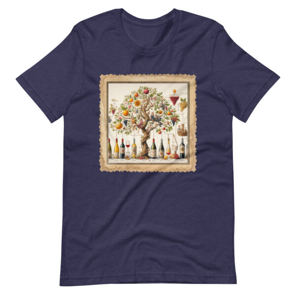 Wine Lovers Family Tree Unisex T-Shirt - Image 3