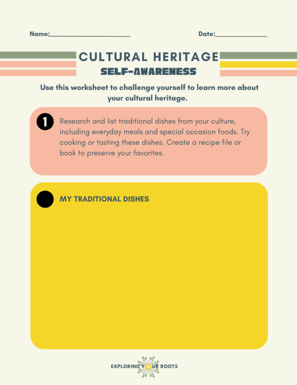 My Cultural Heritage Worksheet - Image 2