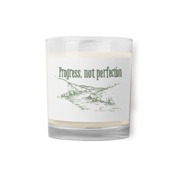 Progress Not Perfection Glass Jar Soy Wax Candle