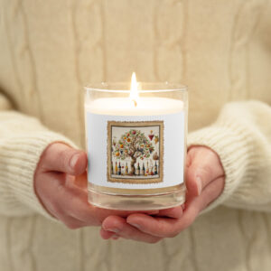 Wine Lovers Family Tree Glass jar soy wax candle