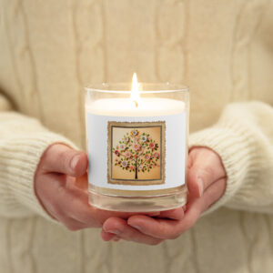 Flower Lovers Family Tree Glass jar soy wax candle