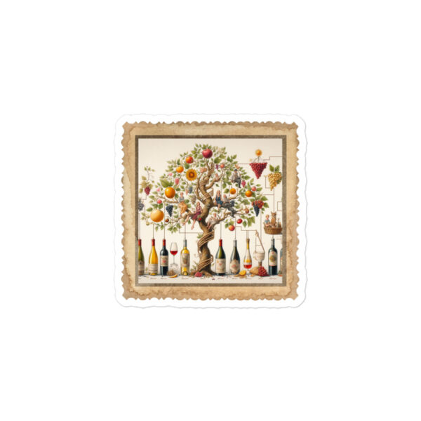 Wine Lovers Family Tree Bubble-free stickers - Image 2