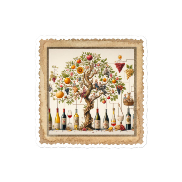 Wine Lovers Family Tree Bubble-free stickers - Image 3