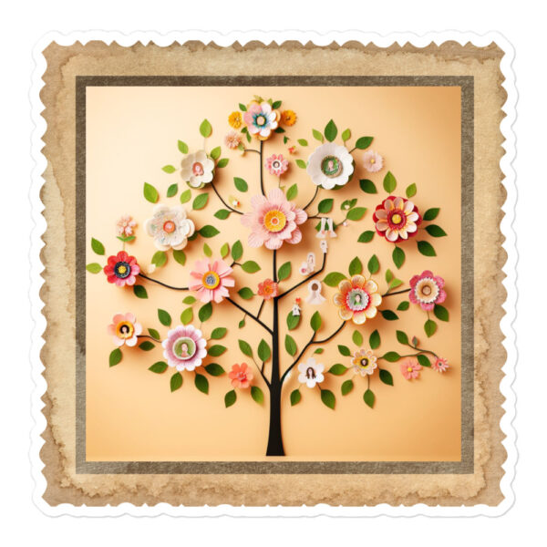 Flower Lovers Family Tree Bubble-free stickers
