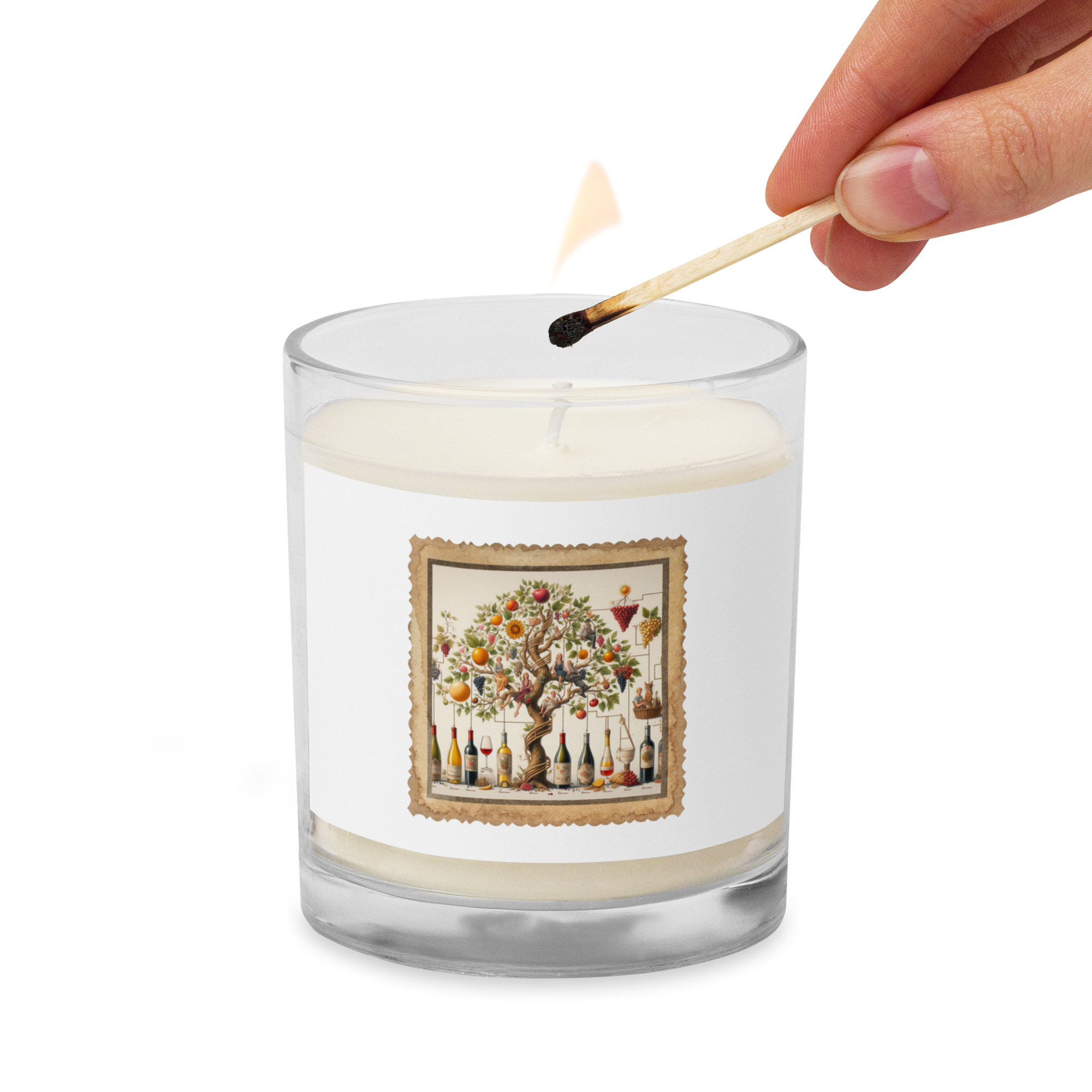 Wine Lovers Family Tree Glass jar soy wax candle - Image 4