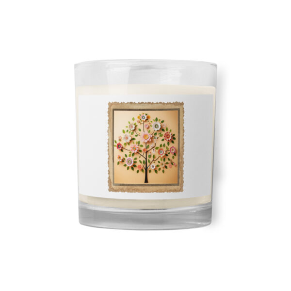 Flower Lovers Family Tree Glass jar soy wax candle - Image 2