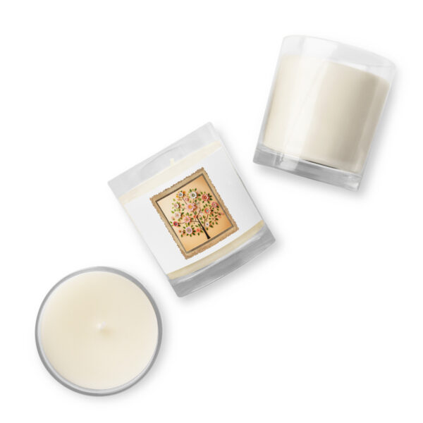 Flower Lovers Family Tree Glass jar soy wax candle - Image 3