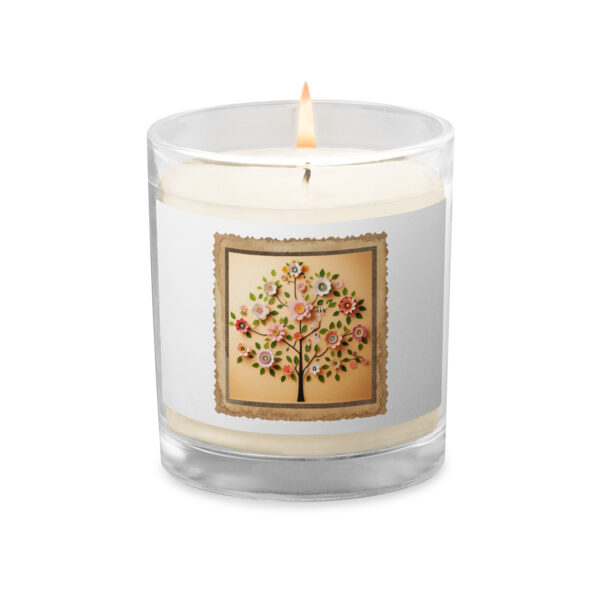 Flower Lovers Family Tree Glass jar soy wax candle - Image 5