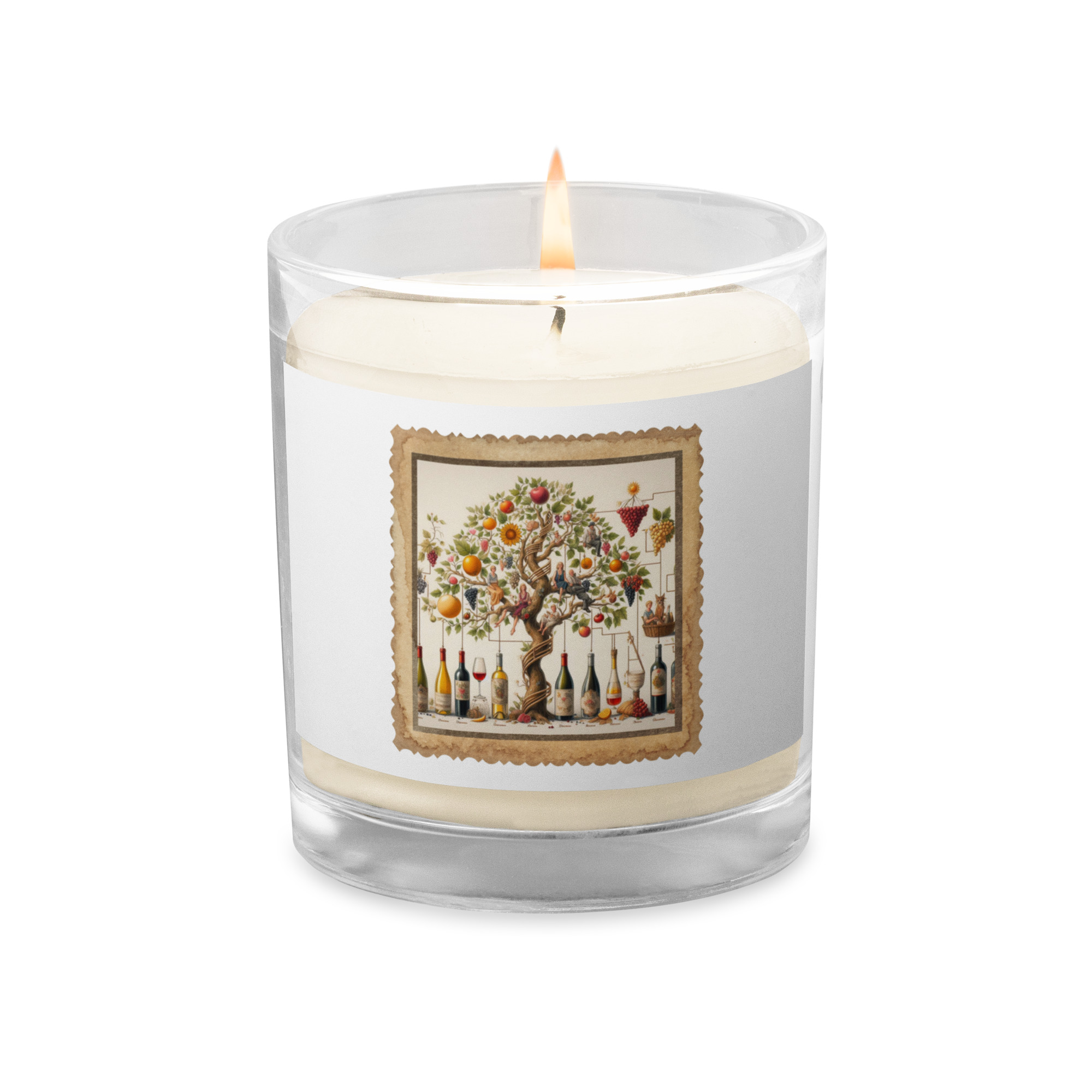 Wine Lovers Family Tree Glass jar soy wax candle - Image 5