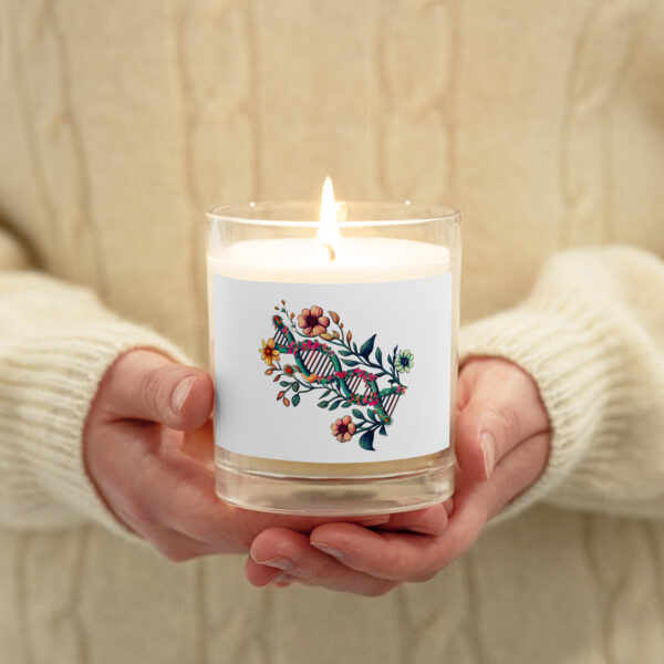 Floral DNA Glass Jar Soy Wax Candle - Image 2